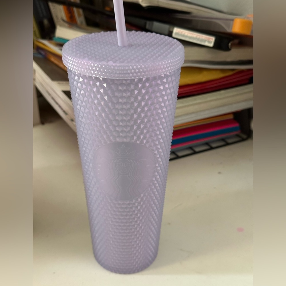 RAREStarbucks 2021 Holiday Icy lilac Bling Studded Plastic Cold Cup Tumbler 24oz